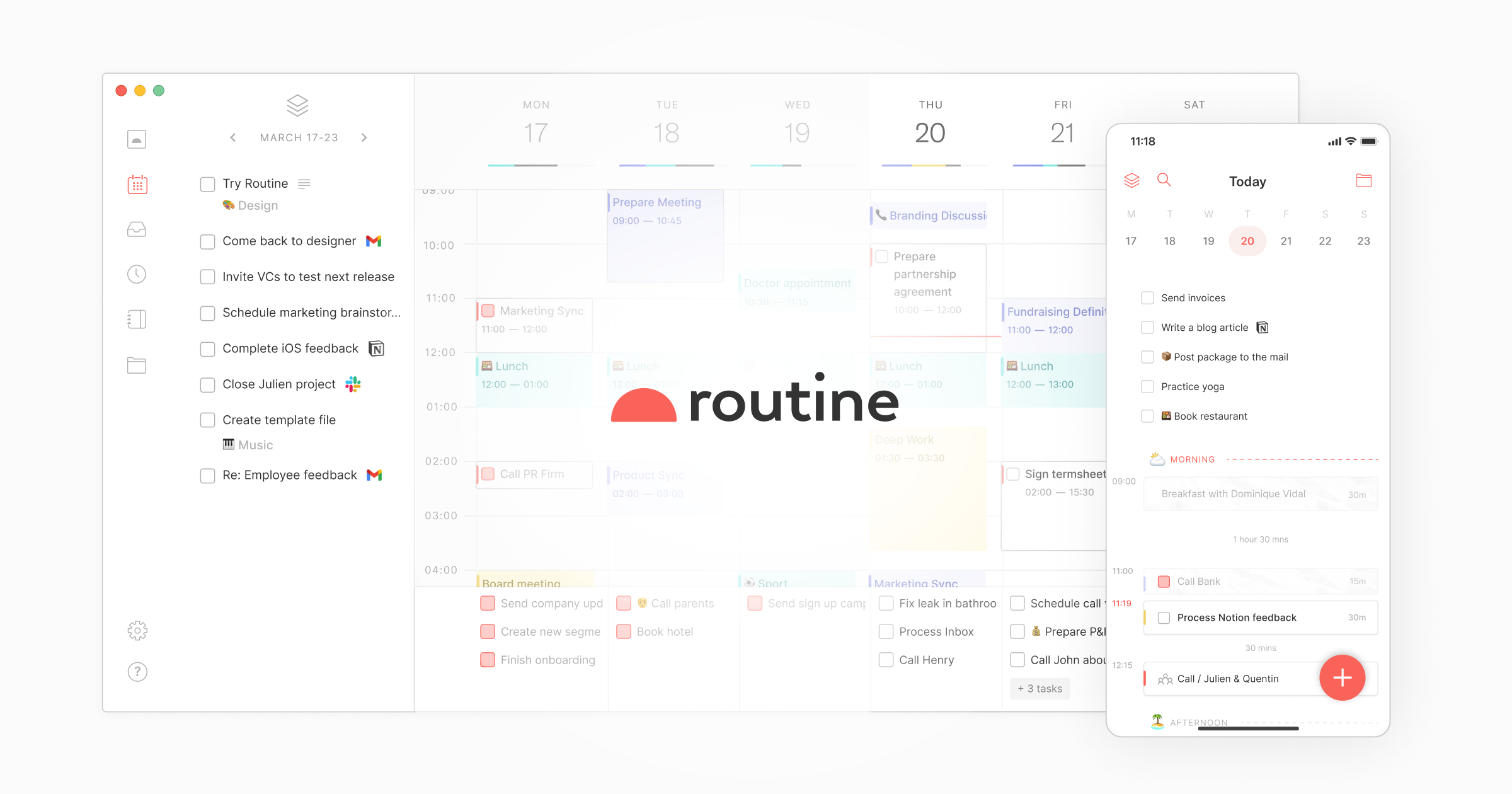 All-in-One Work Platform for Individuals & Teams · Routine