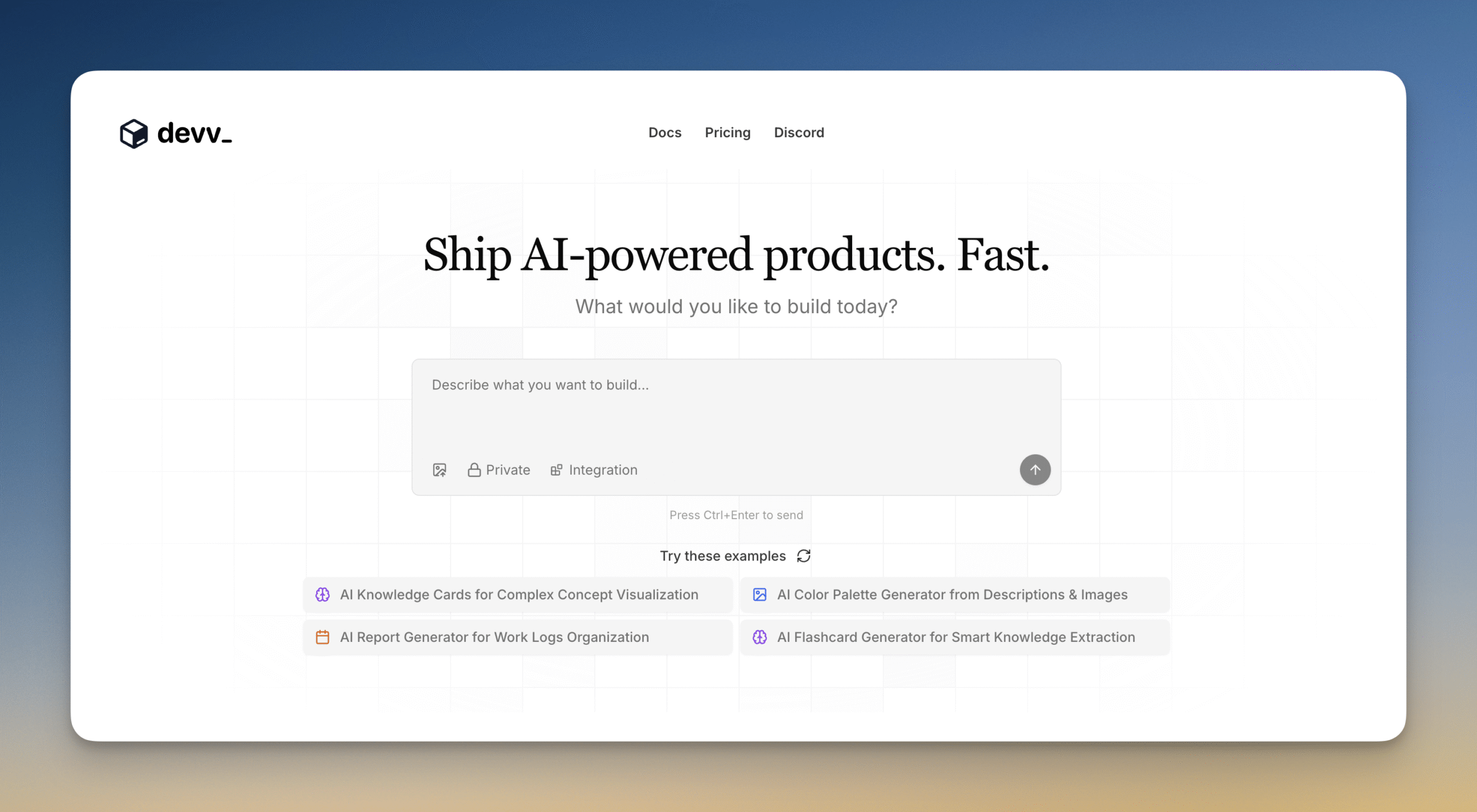 Devv — The First AI Coding Agent to Build Full-Stack AI Products