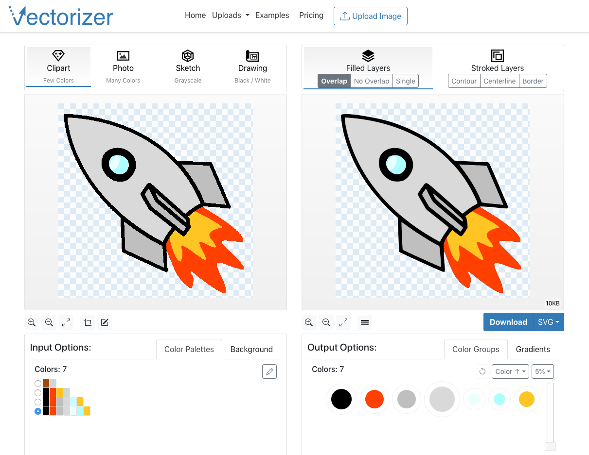 Online Image Vectorizer