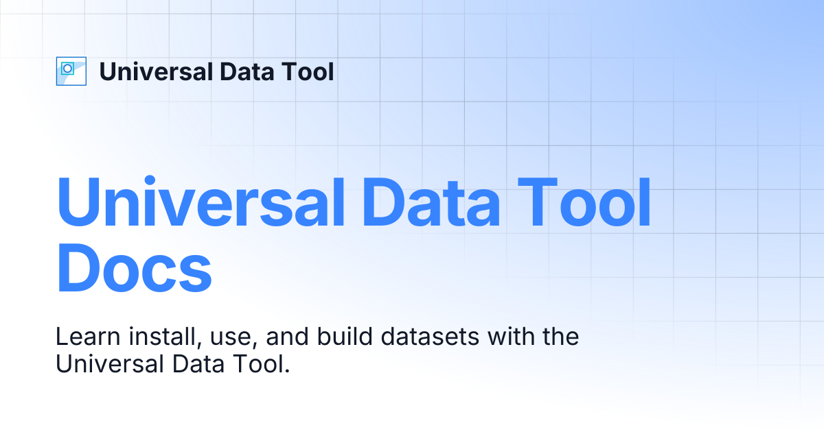 Universal Data Tool | Herramienta de Creación de Datos Eficiente