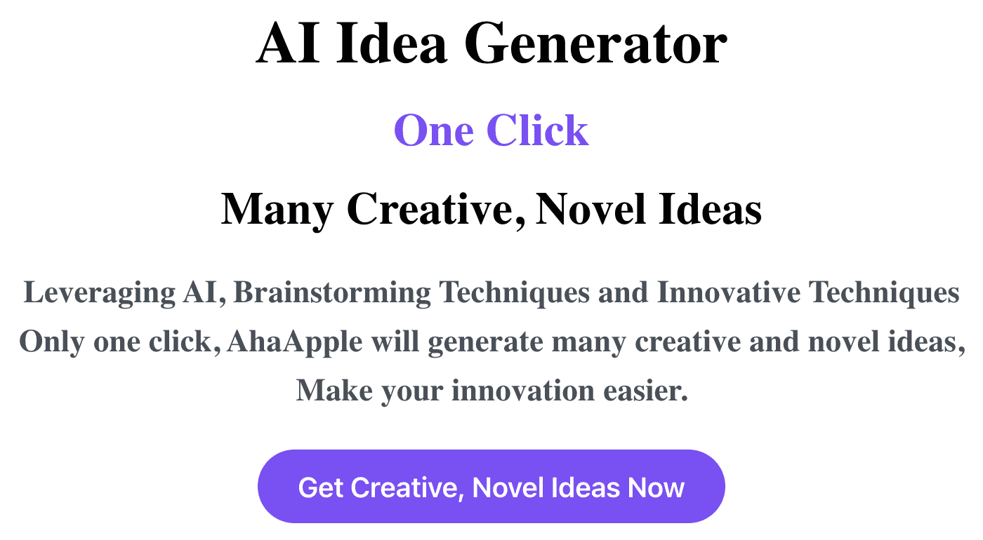 Genera ideas útiles con un solo clic y potencia tu creatividad.