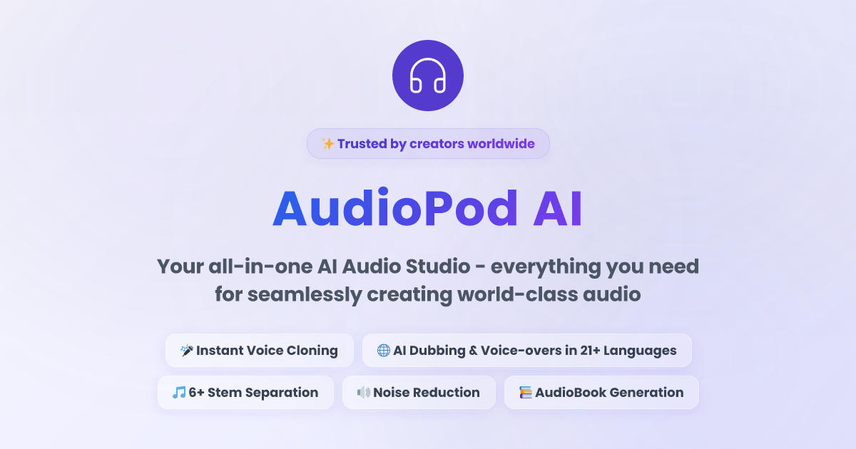 Clone Your Voice – AudioPod AI