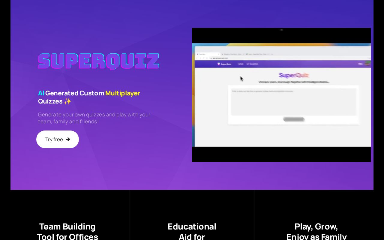 SuperQuiz – Quizzes Inteligentes para Aprender y Divertirse