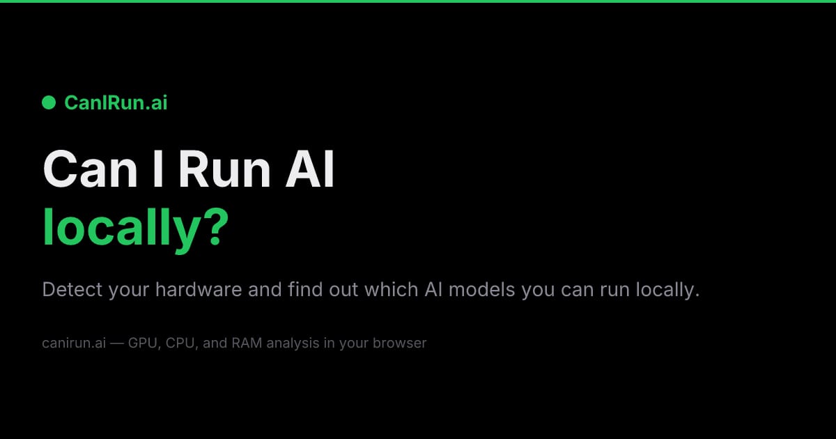 CanIRun.ai – Verifica si tu máquina puede ejecutar modelos de IA
