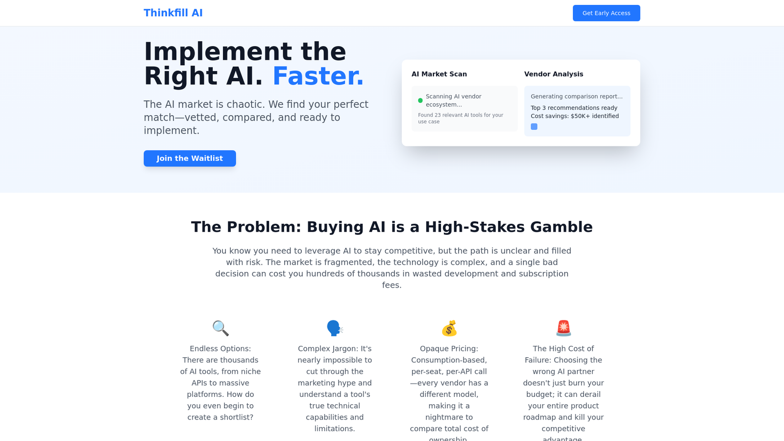 Para utilizar Thinkfill AI, los usuarios deben registrarse en la plataforma y completar un breve cuestionario sobre sus necesidades específicas de IA. A partir de ahí, el equipo de Thinkfill AI comenzará el proceso de búsqueda y evaluación, proporcionando las tres mejores recomendaciones en un plazo de 10 días. Los usuarios pueden comparar las opciones y elegir la que mejor se adapte a sus requerimientos.