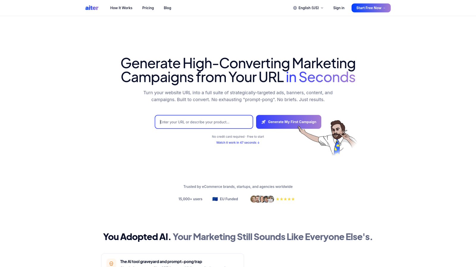 Aiter | Herramienta de Marketing AI para Generar Anuncios y Contenido