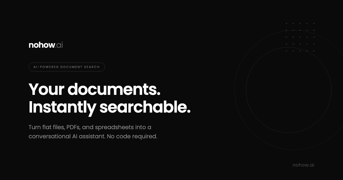 Nohow.ai – Asistente AI para Documentos