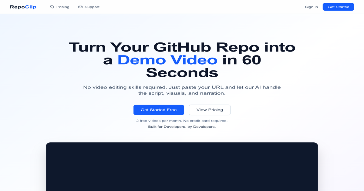 RepoClip – Crea Videos Impactantes de Tu Código