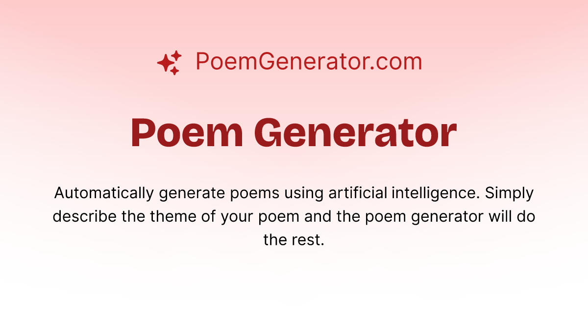 Para comenzar a utilizar AI Poem Generator, simplemente visita el sitio web y selecciona el tema de tu poema. Ingresa una breve descripción de lo que deseas y haz clic en ‘Generar’. En cuestión de segundos, recibirás un poema que puedes editar o utilizar tal cual. La plataforma también permite guardar tus poemas y compartirlos fácilmente en redes sociales.