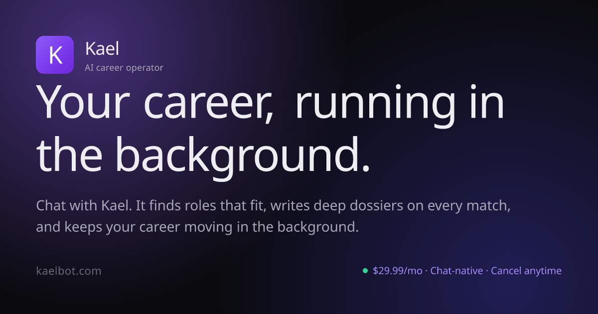 Kael – Asistente de Carrera AI para Búsqueda de Empleo