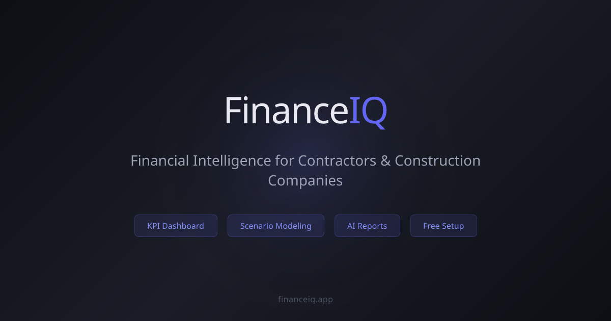FinanceIQ – Software de Inteligencia Financiera para Contratistas
