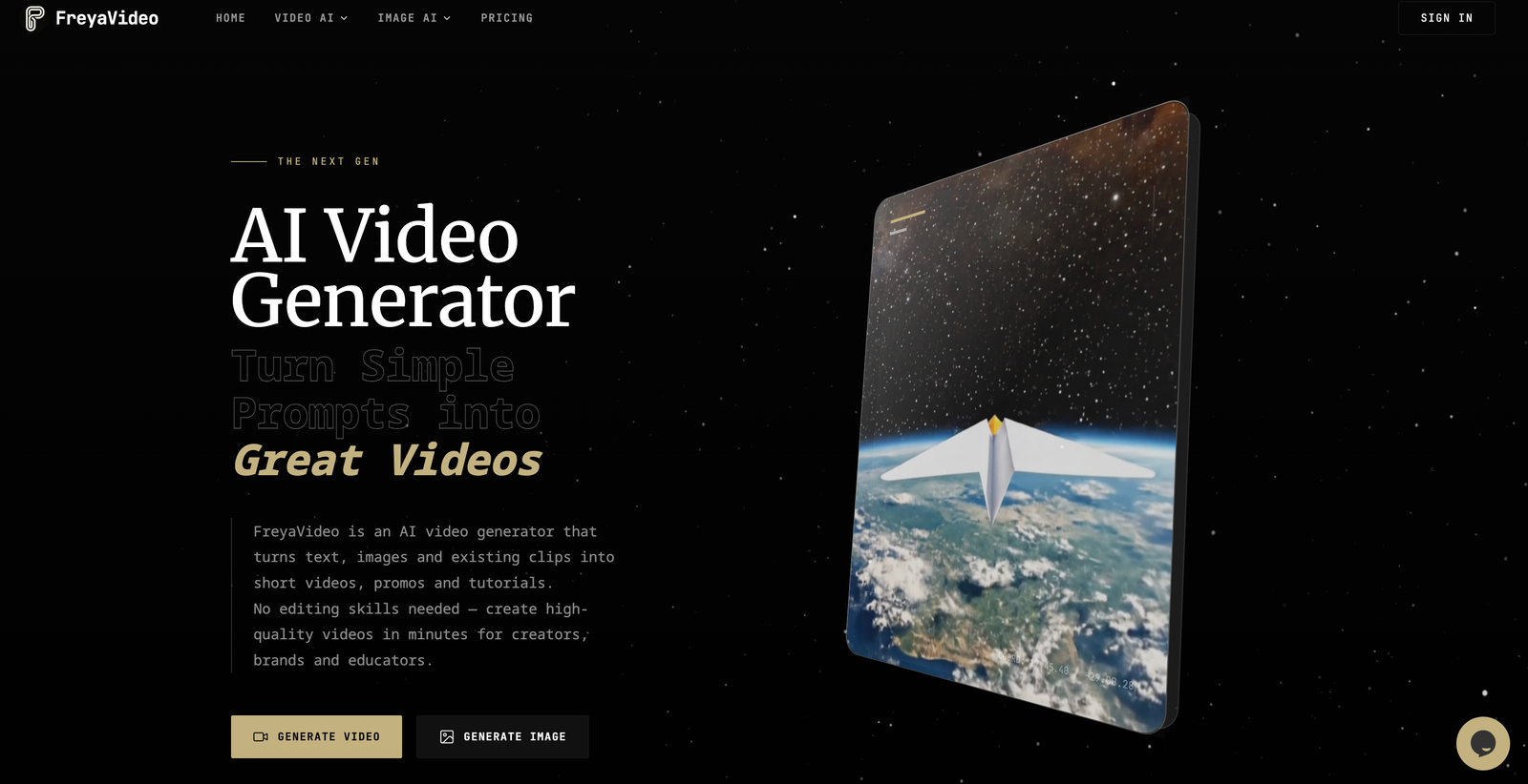Generador de Videos AI – FreyaVideo