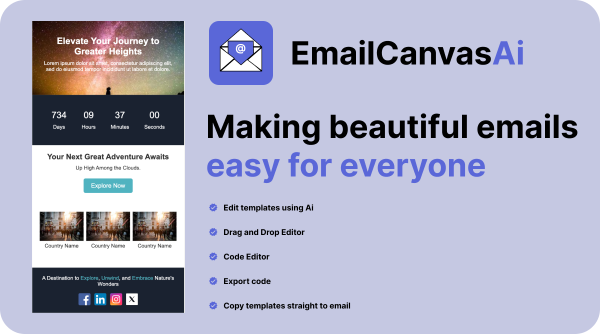 Email HTML Generator – Crea Emails Bellos con IA