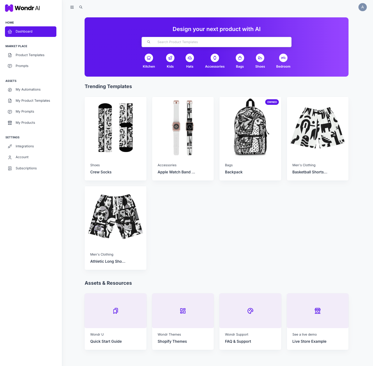 Wondr AI – IA para Print On-Demand