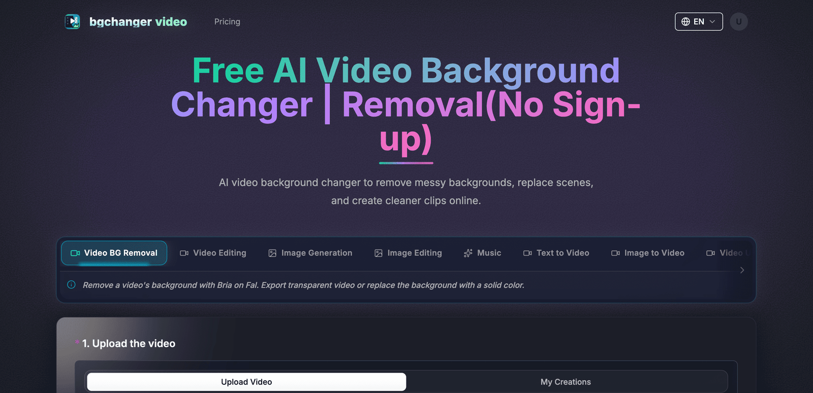 bgchanger.video – AI Video Background Studio